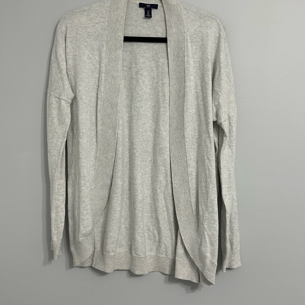 GAP Light Gray Open Cardigan